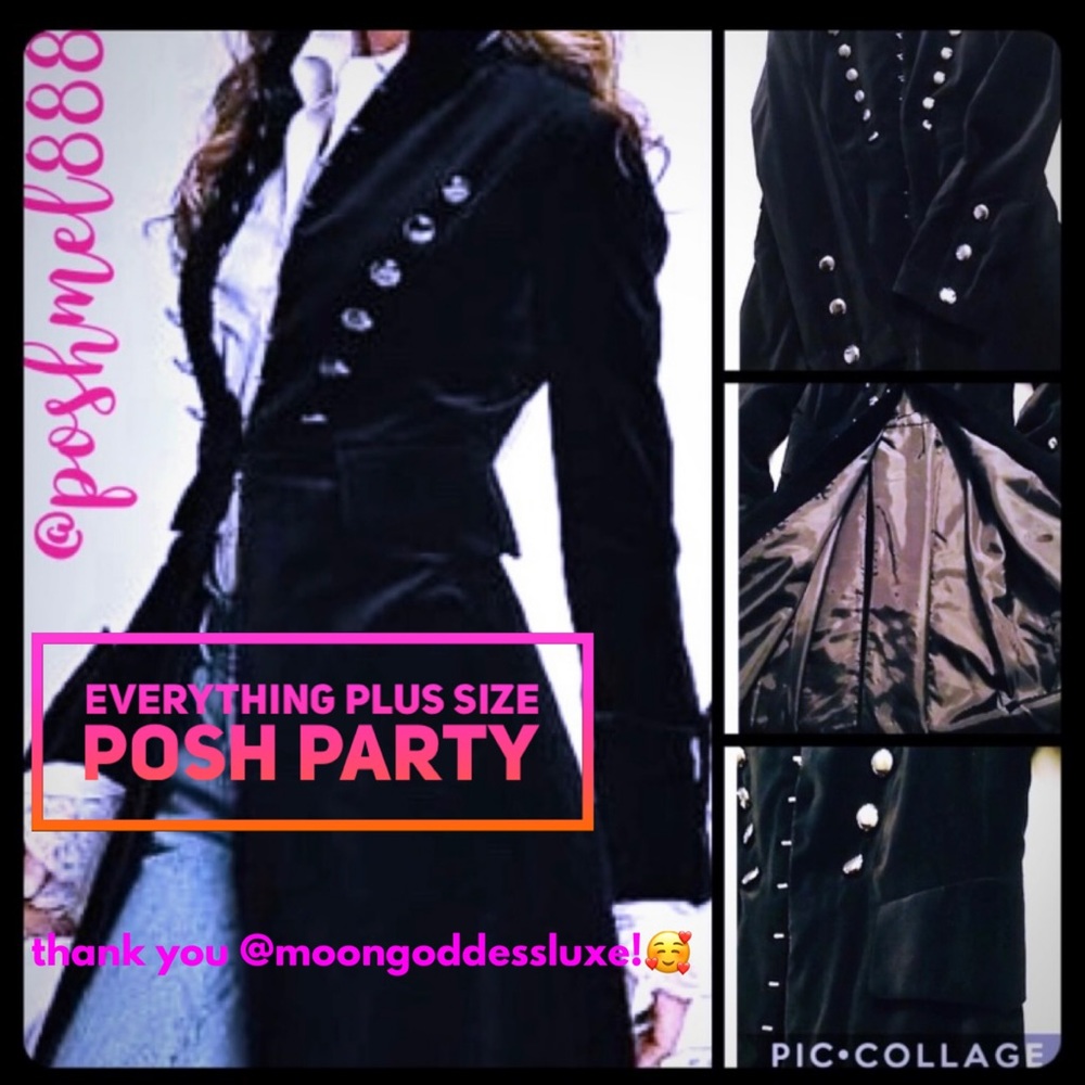 :: Pure Badass⚔️👑Rare Flawless Velvet Steampunk/Military Jacket Size: 18w - Picture 8 of 11